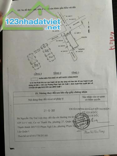 💥BÁN NHÀ KHU PHỐ BÙI VIỆN Q 1💥nhà 3 lầu sổ cn 25m hẻm đẹp giá 4,65 tỉ tl - 1