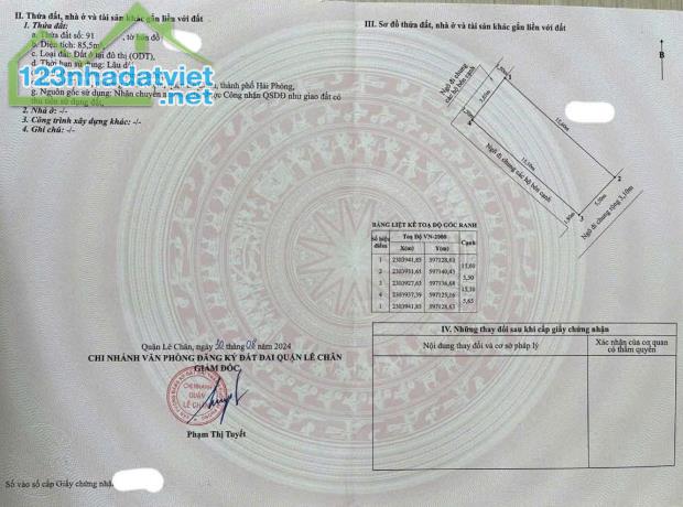 Đất ngay sau mặt đường Thiên Lôi, 86m, lô góc, ô.tô vào, Giá 4.1 tỉ - 3