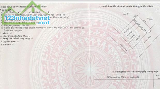 CẦN BÁN GẤP 157M2 NGAY CHỢ ẨM THỰC CÁNH ĐỒNG LÚA AN NHỨT, LONG ĐẤT BRVT - 4