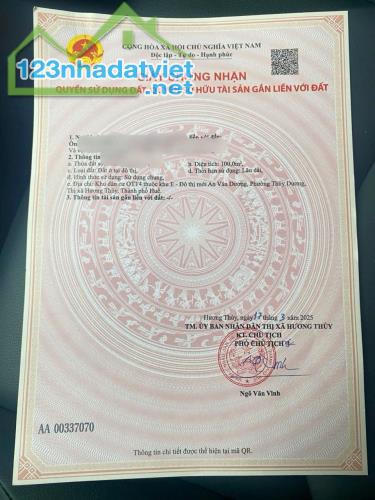 Bán đất 100m2 KQH Thuỷ Dương, Khu mới OTT4 – Khu đô thị An Vân Dương, gần trường FPT - 3