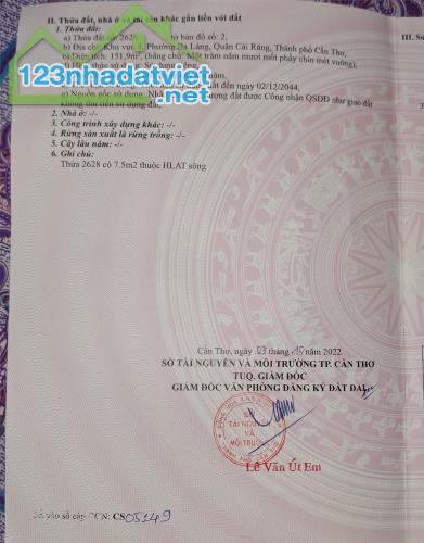 CẦN BÁN NHANH CĂN NHÀ Tại 582 khu vực 4, Phường Ba Láng, Quận Cái Răng, Cần Thơ - 1