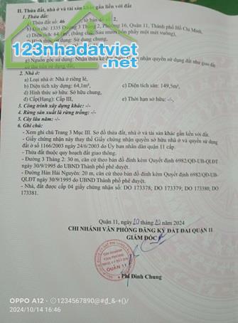 ⭐️Vị trí vàng !! Bán nhà góc 2MT số 1335 Đường 3/2, P16, Q.11, TP HCM, 19 tỷ, 0839558473 - 1