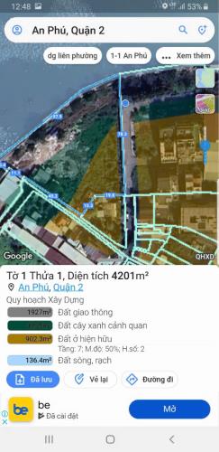 Bán đất mặt tiền sông sài gòn và sông rạch chiếc đường Số 11 Phường An Phú Quận 2.
- DT: