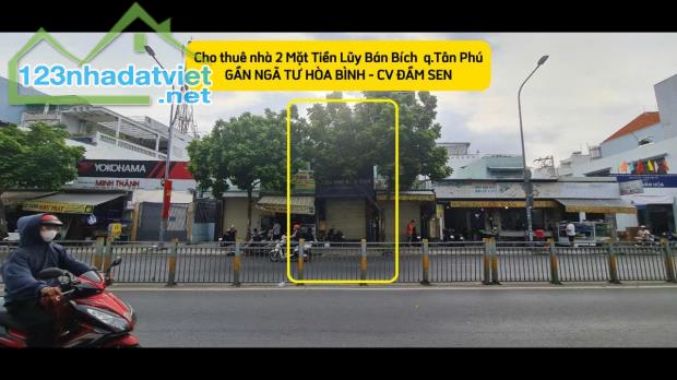 Cho thuê nhà 2 mặt tiền Lũy Bán Bích 68m², 2Lầu - GẦN NGÃ TƯ HÒA BÌNH
