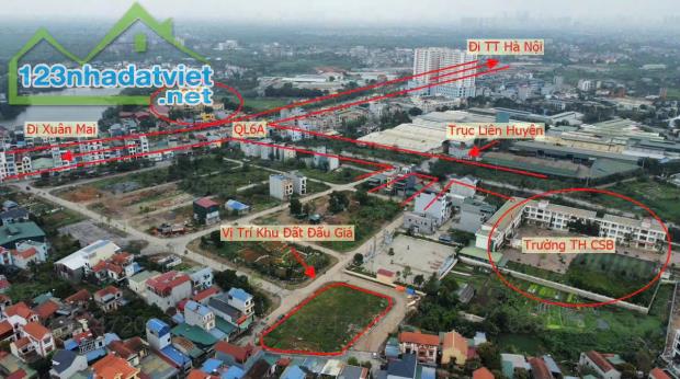 bán đất đấu giá chúc sơn chương mỹ 80m giá chúng thầu 86.496.000 đồng /m2 - 1