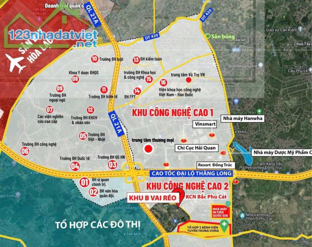 bán đất hòa lạc 505m2, nhỉnh 4 tỷ, sổ đỏ chính chủ, giao dịch ngay, công chứng trong ngày - 2