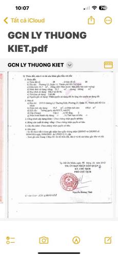 BÁN NHÀ 1 TRỆT 1 LẦU 55,7M2, 2PN, DÒNG TIỀN 18TR/THÁNG HẺM 6M TẠI Đ.LÝ THƯỜNG KIỆT, P.15, - 1