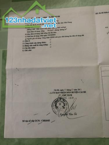NHÀ ĐẸP – GIÁ TỐT  - CẦN BÁN Tại 462 tổ 16, ấp 2, Xã An Thái Trung, Cái Bè, Tiền Giang - 1