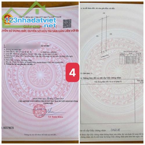 Bán đất thổ cư Khánh Hiệp - Khánh Vĩnh giá rẻ đường bê tông oto tới nơi - 5