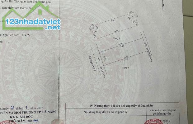 Chính chủ gửi bán nhà 2 tầng mặt tiền đường An Mỹ 7 ( VỊ TRÍ CẦU RỒNG & CHỢ ĐÊM SƠN TRÀ ) - 1