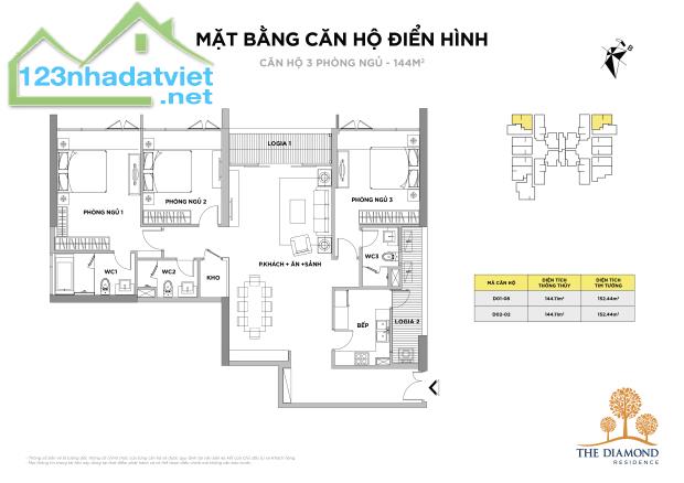 Bán nhanh căn D1-708, căn góc 3 ngủ  tòa Diamond Residence 25 Lê Văn Lương - 2