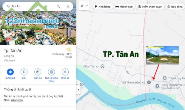 🌳 BÁN GẤP LÔ ĐẤT 2 MẶT TIỀN - NGAY CẠNH TP. TÂN AN – GIÁ CHỈ HƠN 5 TRIỆU/M² (CHỈ 1.250 TỶ - 2