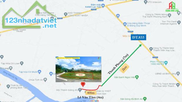 🌳 BÁN GẤP LÔ ĐẤT 2 MẶT TIỀN - NGAY CẠNH TP. TÂN AN – GIÁ CHỈ HƠN 5 TRIỆU/M² (CHỈ 1.250 TỶ - 3