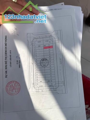Bán 100m lk mặt đường 24m KĐT Cienco 5 Mê Linh,mặt tiền: 5m, kd sầm uất.