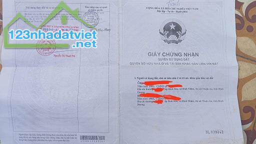 BÁN ĐẤT ĐẸP BÌNH NHÂM 42 – TP. THUẬN AN, BÌNH DƯƠNG – GIÁ TỐT, CHÍNH CHỦ - 1
