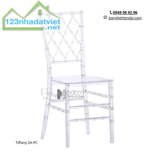 Ghế nhựa trong suốt ngoài trời Tiffany 2A-PC ở HCM Furni.vn Ghế nhập khẩu đẹp rẻ - 1