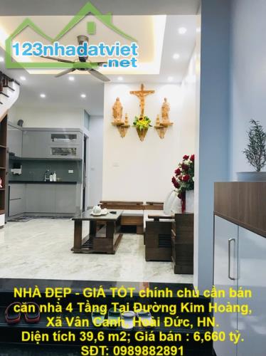 NHÀ ĐẸP - GIÁ TỐT chính chủ cần bán căn nhà 4 Tầng Tại Đường Kim Hoàng, Xã Vân Canh, Hoài - 4