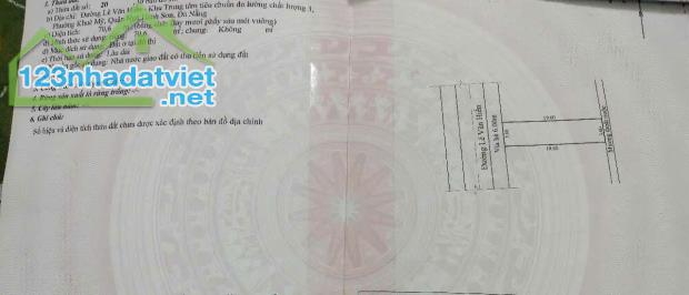 Chính chủ bán đất mặt tiền Lê Văn Hiến , Phường Khuê Mỹ , Quận Ngũ Hành Sơn , TP. Đà Nẵng
