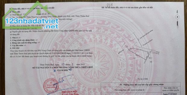 Bán đất 113,8m2 Mặt tiền đường Sử Hy Nhan, Kiệt 69 Lê Ngô Cát cũ, phường Thủy Xuân, TP Huế - 1