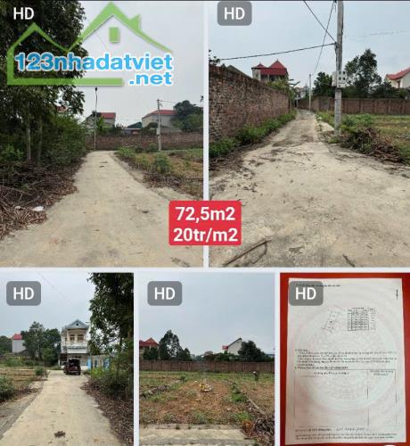 BÁN 2 LÔ ĐẤT SÓC SƠN HÀ NỘI, VỊ TRÍ ĐẸP, SỔ ĐỎ RIÊNG TỪNG LÔ, GIÁ TỪ 20TR/M2 LH:0944111989 - 1