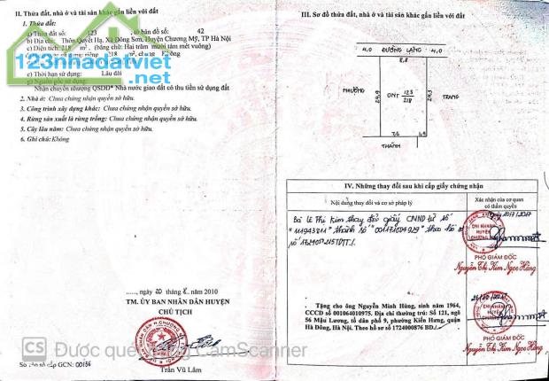 TÔI CHÍNH CHỦ BÁN LÔ ĐẤT 215M THỔ CƯ PHỐ GỐT, ĐÔNG SƠN, CHƯƠNG MỸ GIÁ RẺ - 1