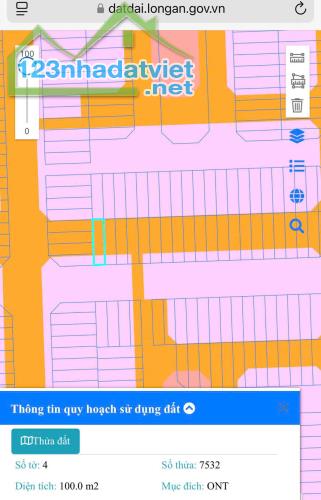 Cần bán Lô đất DT: 5x20 100m2 Giá: 2 tỷ 800. - 1