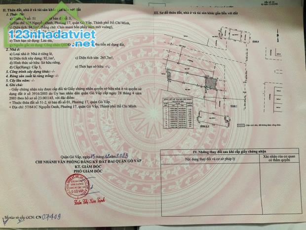 GIÁ TỐT - CHÍNH CHỦ Cần Bán Nhanh Căn Nhà Mặt Tiền Đẹp Vị Trí Tại Quận Gò Vấp, TP HCM - 1