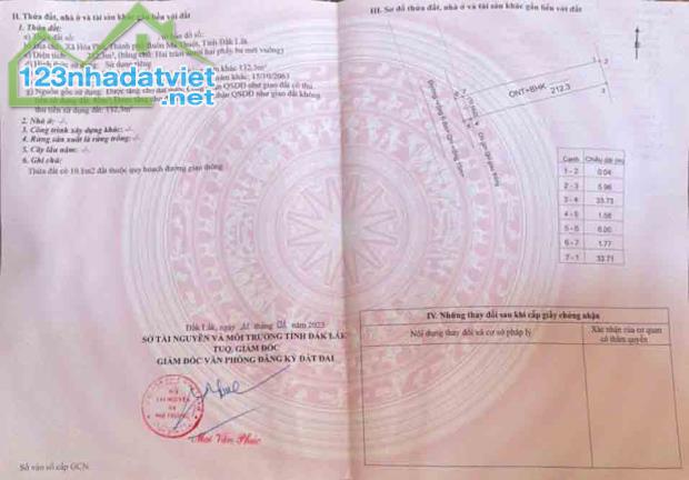 Lô Đất Vị Trí Vàng Gần KCN Hòa Phú- TP. BUÔN MA THUỘT - ĐĂK LĂK - Chỉ 775 Triệu!** - 2