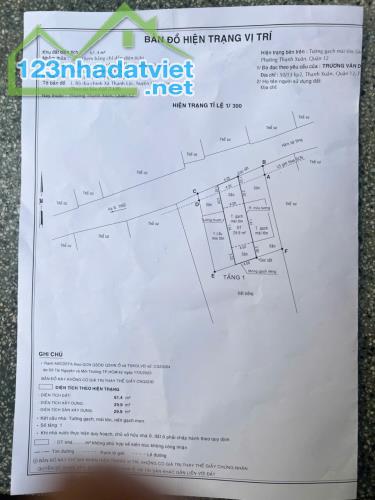 Bán đất thổ cư SHR  64m2, Thạnh Xuân 52, Q.12, 2.7 tỷ, - 2