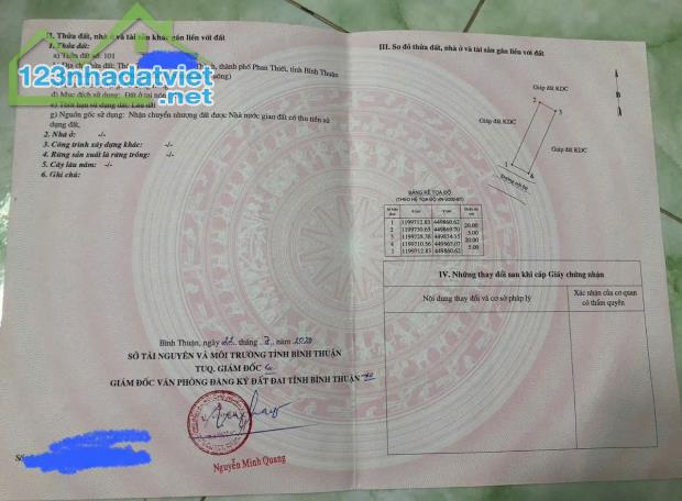 Đất Đẹp - Giá Tốt - Chính Chủ Cần Bán Lô Đất Vị Trí Đẹp Tại  Xã Tiến Thành, Phan Thiết,
