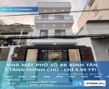 Chính chủ gửi bán nhà mặt phố Số 8B Bình Tân- 56m2 – Sổ hồng riêng, hoàn công đầy đủ