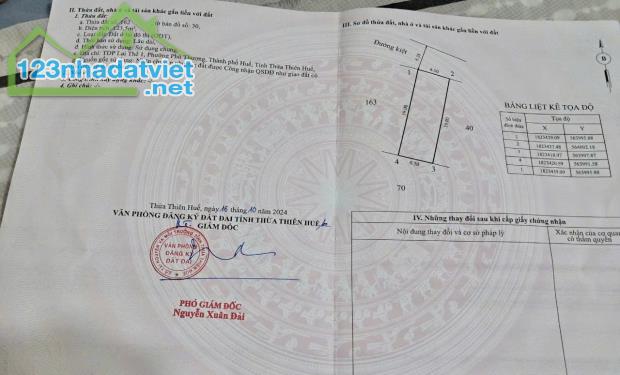 Bán đất 123,5m2 Kiệt ôtô 245 Phạm Văn Đồng thông đường Đình Ngang, P. Phú Thượng, TP Huế - 4