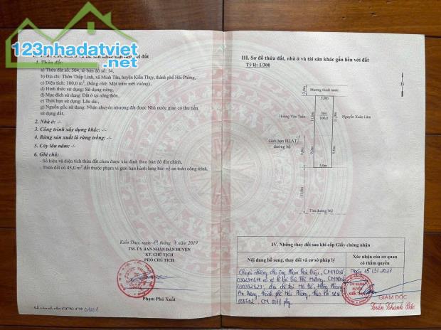 Bán đất Minh Tân - Kiến Thụy - Hải Phòng