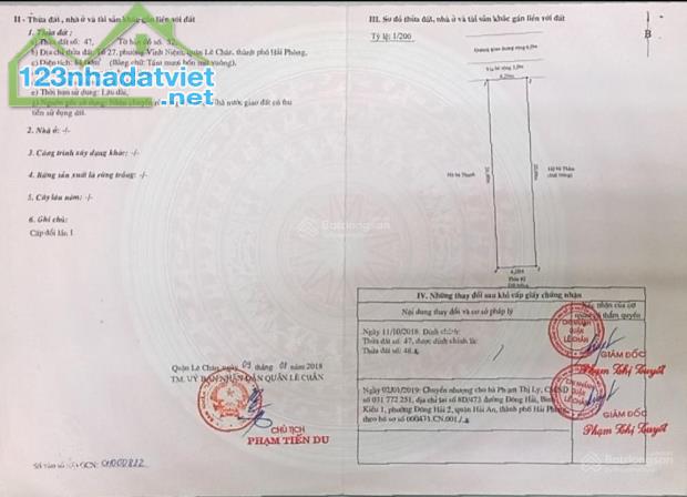 CHÍNH CHỦ CẦN BÁN GẤP 2 MẢNH ĐẤT LIỀN KỀ TẠI MẶT ĐƯỜNG TRỰC CÁT 1, LÊ CHÂN, HẢI PHÒNG - 4