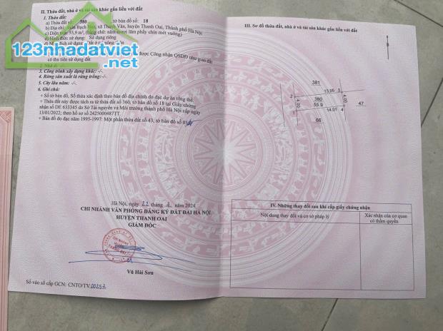 Bán lô đất vị trí đẹp đường ô tô vào tận nhà tại thôn Bạch Nao, Thanh Văn - 3