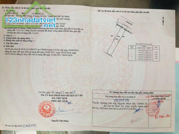 Cần Tiền Bán 166m2 Thổ Cư, xã Tân Phú Trung, Củ Chi giá 620 Triệu có Sổ Hồng Riêng. - 3