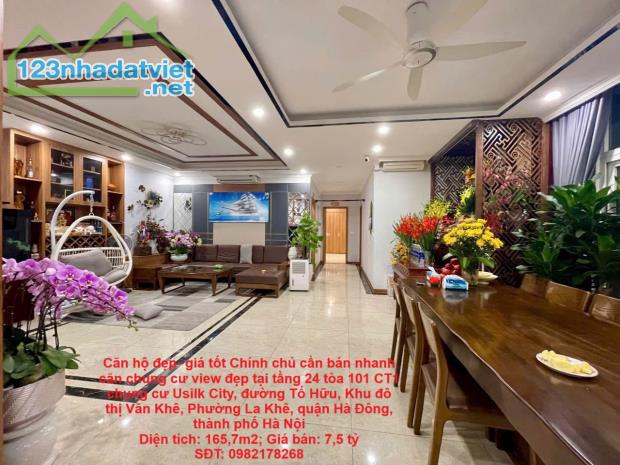 Căn hộ đẹp- giá tốt Chính chủ cần bán nhanh căn chung cư view đẹp tại quận Hà Đông, TP Hà