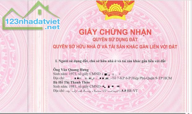 BÁN NHÀ CHÍNH CHỦ – VỊ TRÍ TRUNG TÂM TP. BÀ RỊA, TIỀM NĂNG SINH LỜI CAO