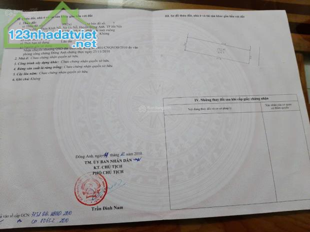Bán đất Kính Nỗ Uy Nỗ - 105m2 - Đường thông ô tô 7 chỗ