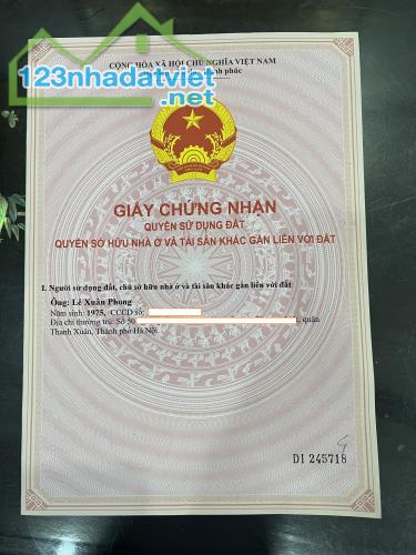 CC bán đất làng Đan Nhiễm, Khánh Hà, Thường Tín, 3 mặt thoáng, diện tích 43,3 m2.