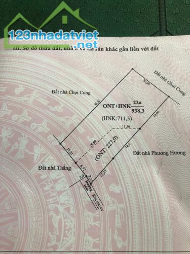 Bán Đất Đẹp Đông Sang – Mộc Châu  938m², mặt 20m sẵn Sổ Đỏ