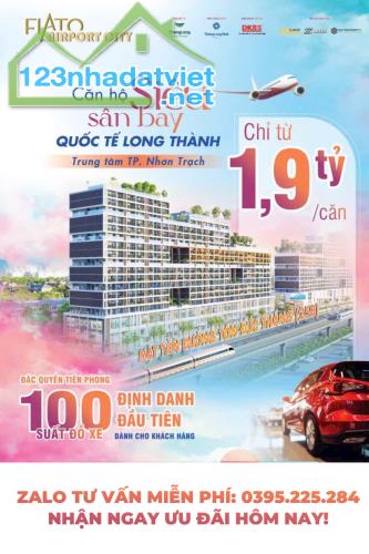 FIATO AIRPORT CITY – Căn Hộ Sân Bay Chỉ Từ 190tr Tại Đường Tôn Đức Thắng(25B), Hiệp