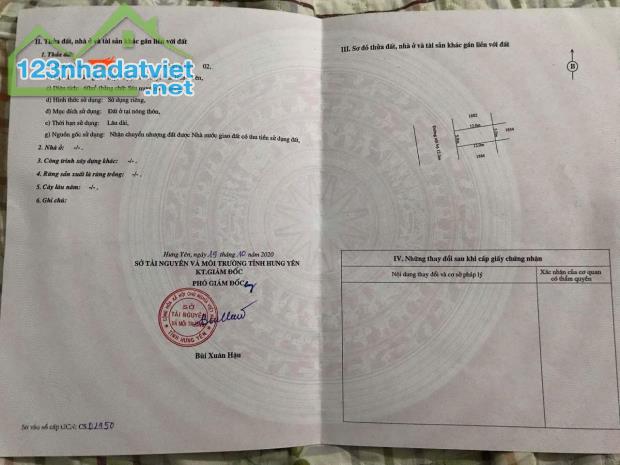 HIẾM BÁN LÔ ĐẤT 60M CÓ SỔ KHU ĐÔ THỊ PHỐ NỐI HOUSE, YÊN MỸ, HƯNG YÊN