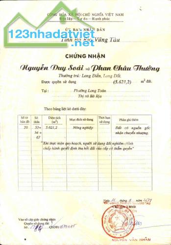 CHÍNH CHỦ BÁN ĐẤT SẴN SỔ TRUNG TÂM LONG TÂM – BÀ RỊA-VŨNG TÀU - 2
