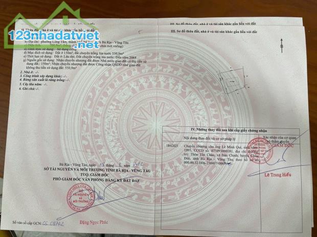 CHÍNH CHỦ BÁN ĐẤT SẴN SỔ TRUNG TÂM LONG TÂM – BÀ RỊA-VŨNG TÀU - 4