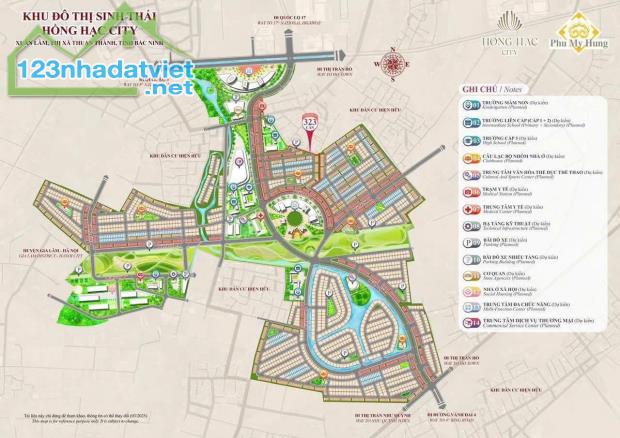 BẢNG GIÁ MỚI NHẤT DỰ ÁN HỒNG HẠC CITY PHÚ MỸ HƯNG, THUẬN THÀNH, BẮC NINH