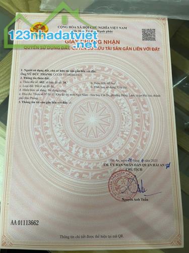 Chuyển nhượng đất lô 15 Lê Hồng Phong, Hải An, Hải Phòng.