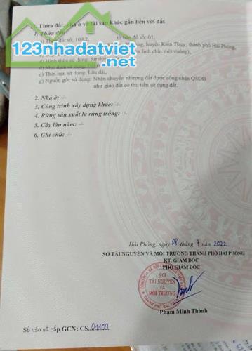 Bán đất Đông Phương - Kiến Thụy - Hải Phòng - 4