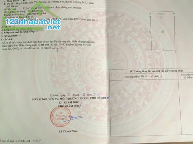 cc cần bán tông DT 80m đất full thổ cư bám QL6  giá hơn tỷ - 3