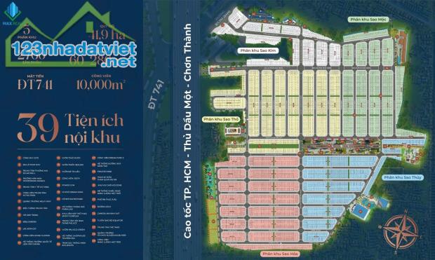 Bán gấp lô đất 2 mặt tiền- Gần cụm KCN VSip, 39 tiện ích nội khu - 5